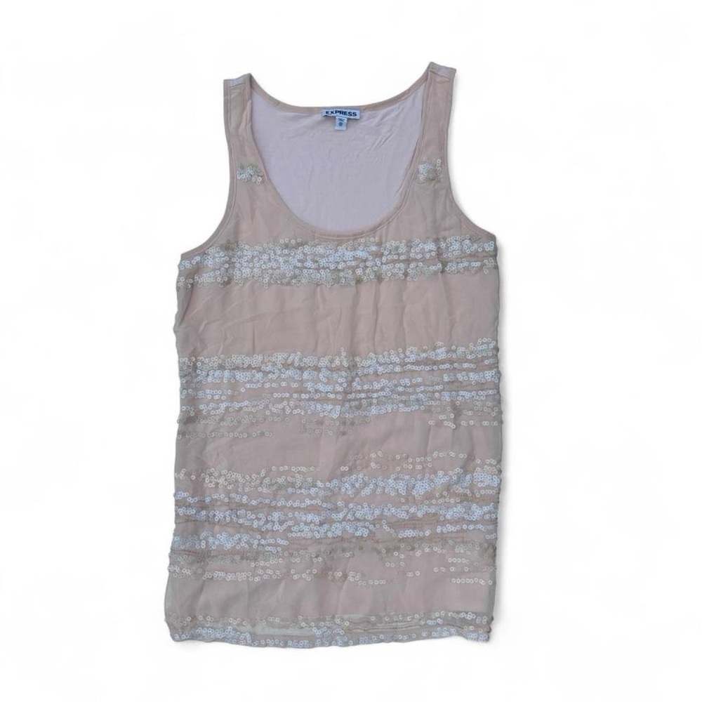 Express light pink Sequin Tank Top